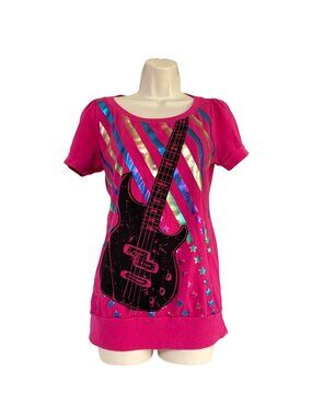 Vintage y2k Ransom womens size 1x Pink Tshirt Tee Tunic Graphic Short Sleeve Gui